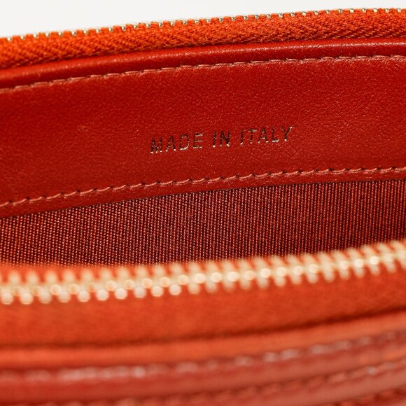Chanel Red Grained Calfskin GHW Quilted Small Boy Clutch With Chain - Picture 10 of 13
